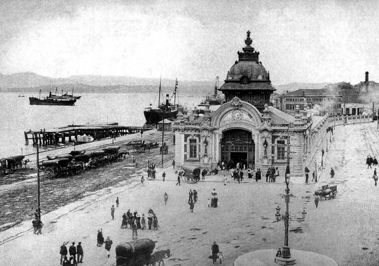 Estación de la Costa de Santander hacia 1907